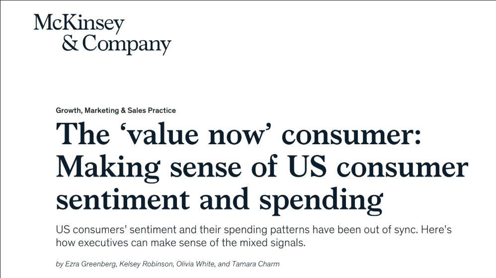 US Spending Stays Strong Despite 53% Consumer Pessimism — McKinsey
