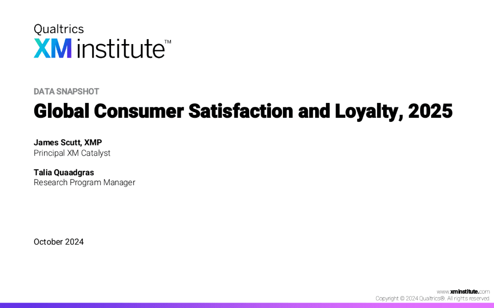 76% Satisfied, But Only 69% Loyal — 2025 Qualtrics Report