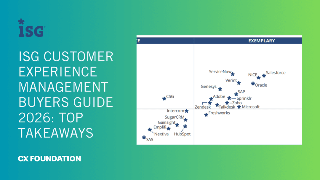 ISG Customer Experience Management Buyers Guide 2026: Top Takeaways