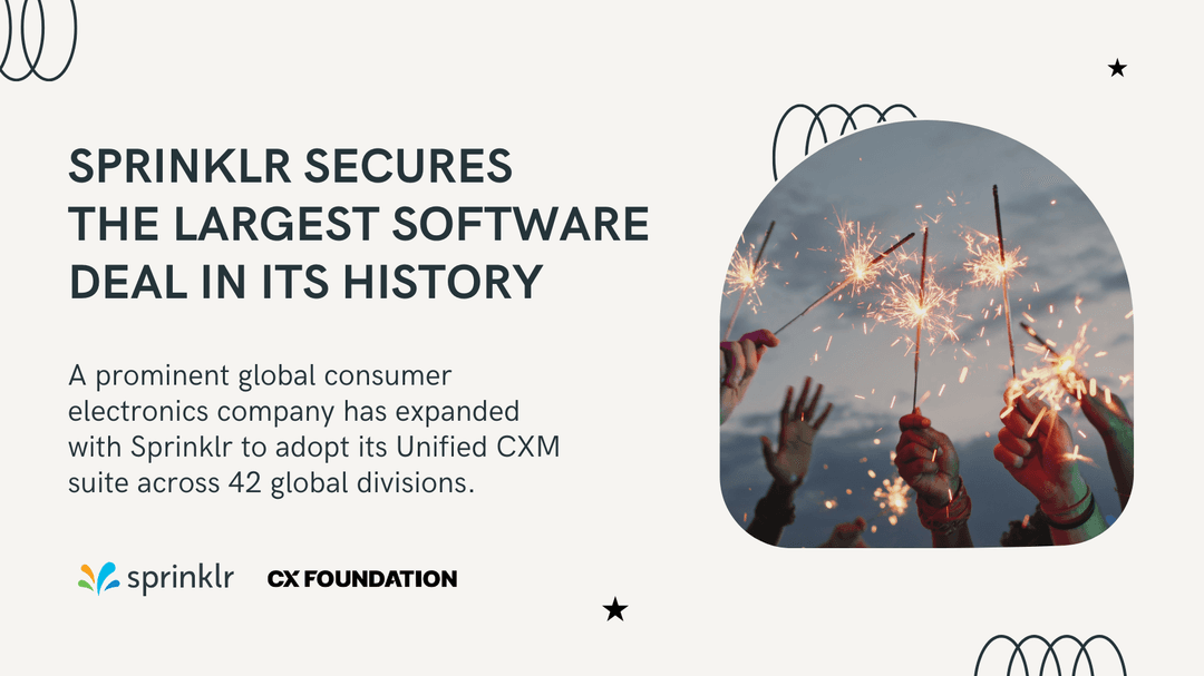 Sprinklr Secures the Largest Software Deal In Its History