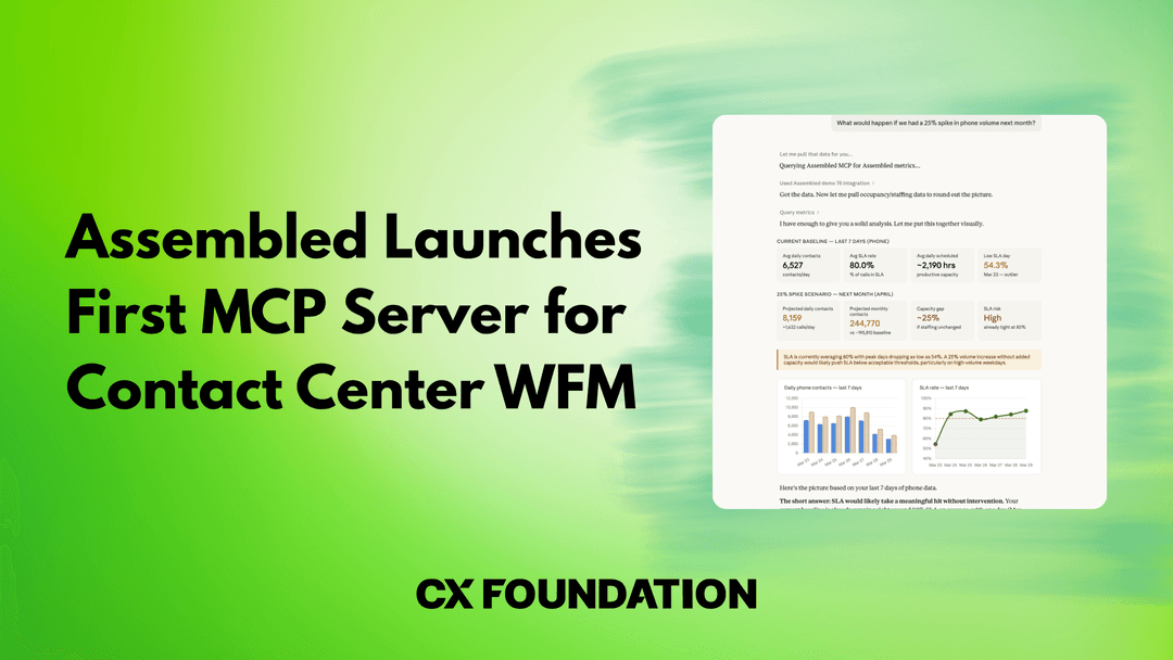 Assembled Launches First MCP Server for Contact Center Workforce Management