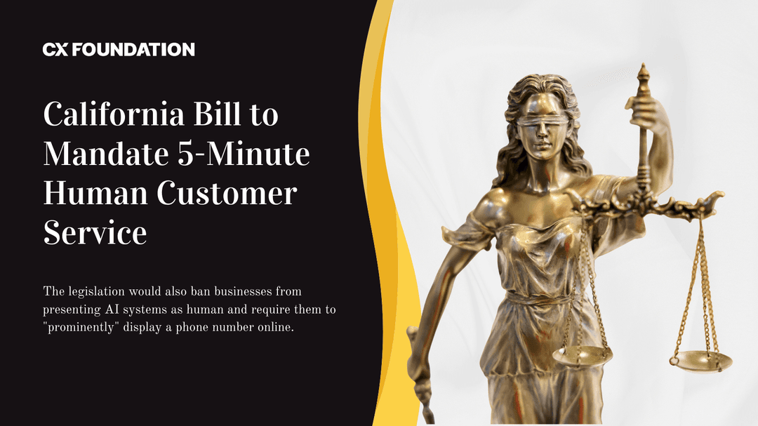 California Lawmaker Proposes 5-Minute Human Customer Support Rule for Big Businesses