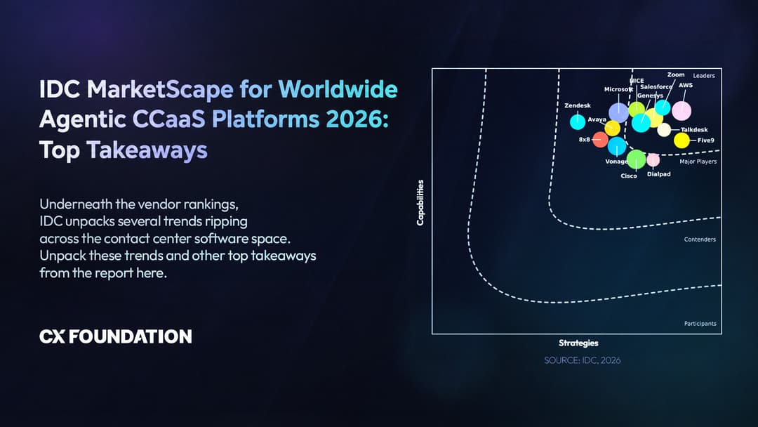IDC MarketScape for Worldwide Agentic CCaaS Platforms 2026: Top Takeaways