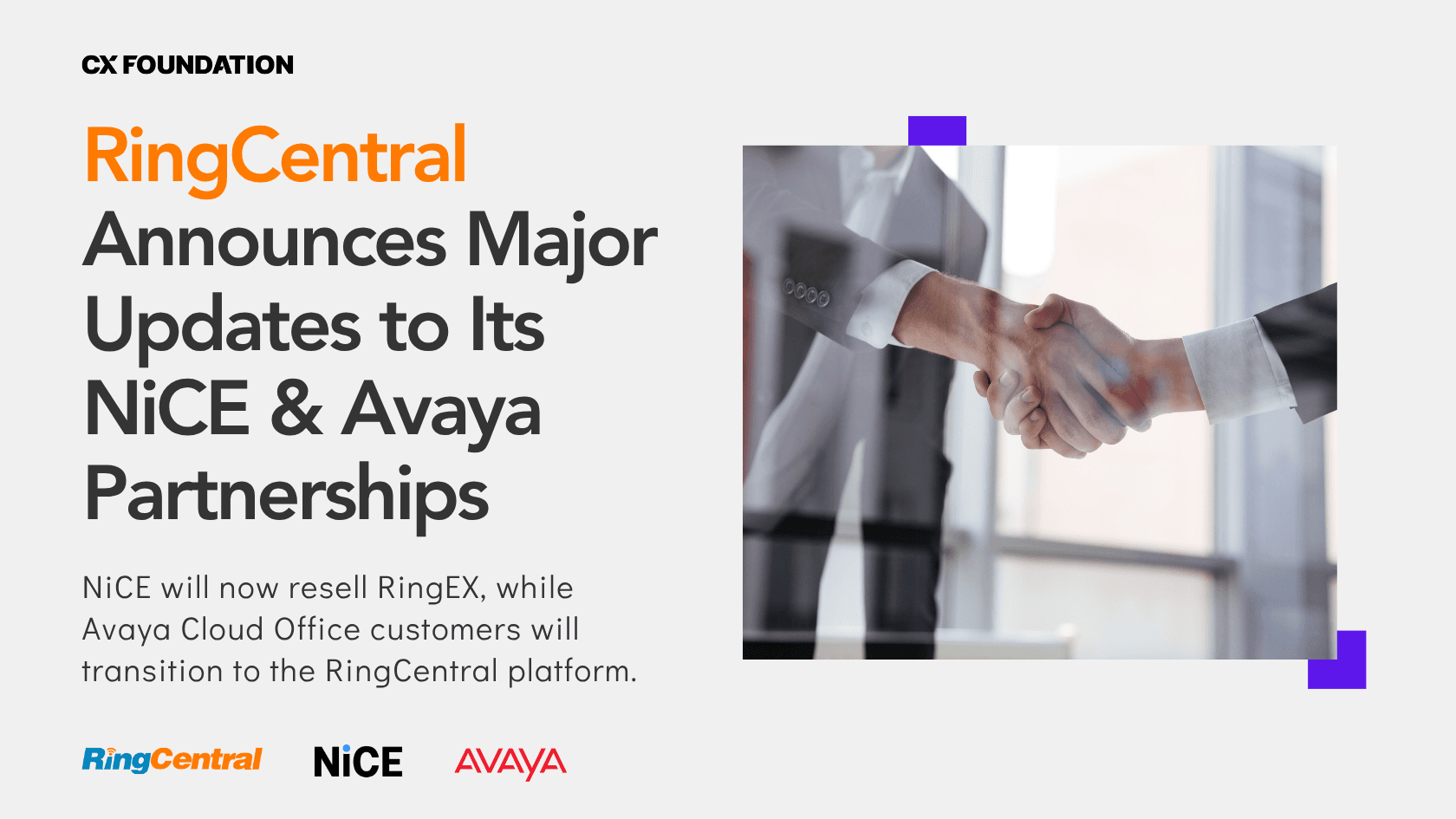 RingCentral Announces NiCE Will Resell RingEX, Restructures Avaya Partnership